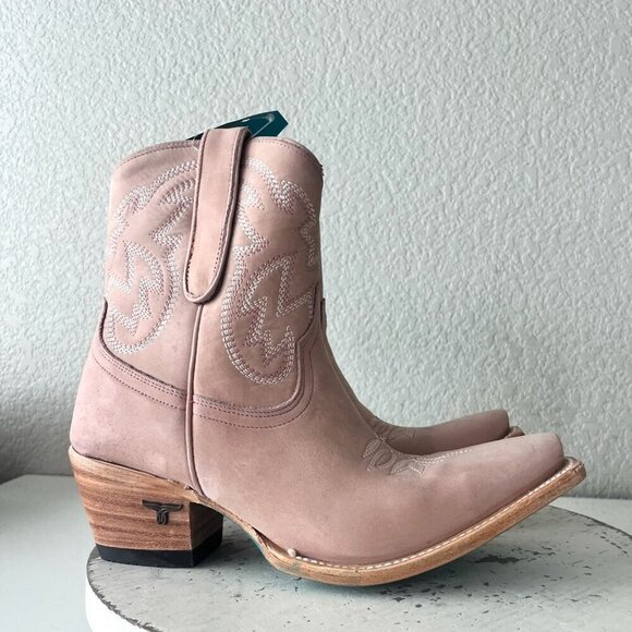 Lane SMOKESHOW Pink Cowboy Bootie Womens 8 Short Western Cowgirl Ankle Boots - Picture 2 of 13